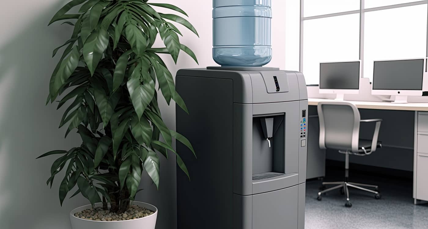 Ein Wasserspender sorgt im Büro jederzeit für frisches Wasser
